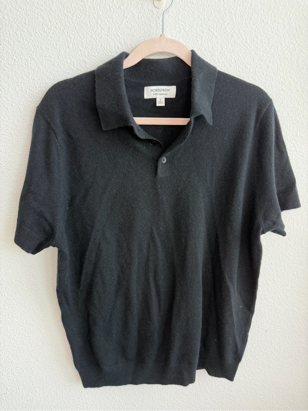 Nordstrom 100% Cashmere Polo Sweater Large